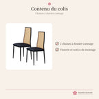 Lot de 2 chaises à dossier cannage – photo 6