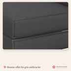 Fauteuil futon convertible en lit 1 place – gris anthracite