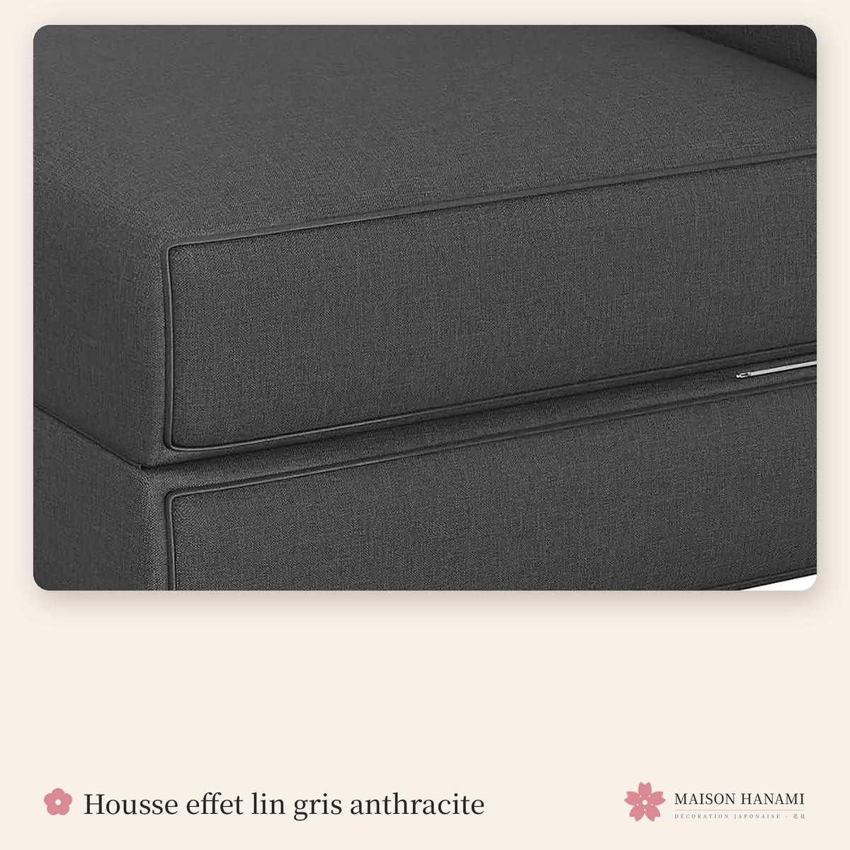 Fauteuil futon convertible en lit 1 place – gris anthracite