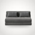 Canapé futon convertible 2 places en velours côtelé – gris anthracite