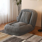Fauteuil futon 5 positions en velours côtelé – gris