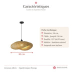 Lustre en bambou tressé japonais Ø 80 cm