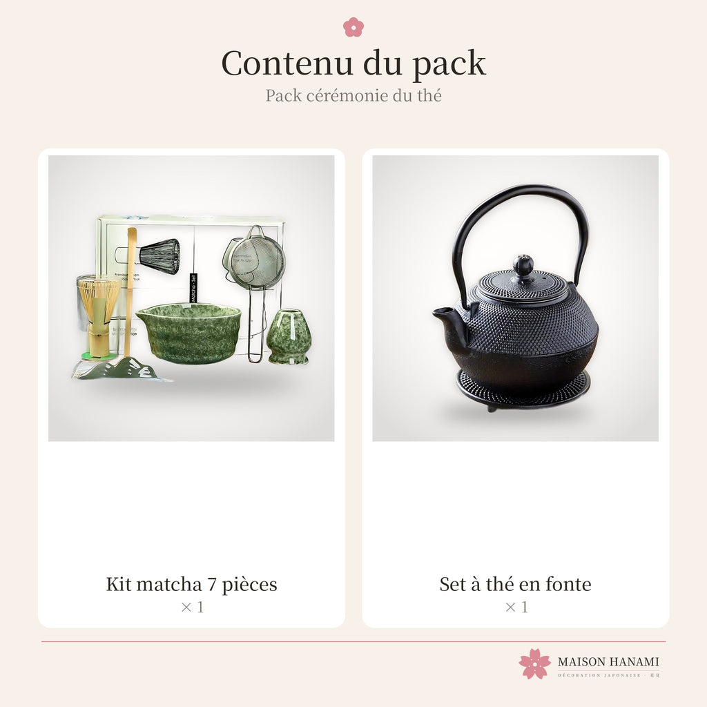 Pack cérémonie du thé : contenu du pack