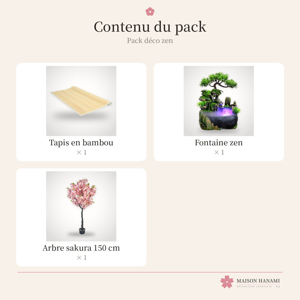 Pack déco zen : contenu du pack